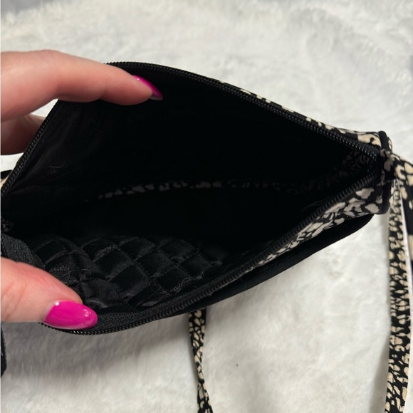 Vera Bradley Black & White Leopard Print Crossbody Shoulder Adjustable Neutral - Picture 8 of 13
